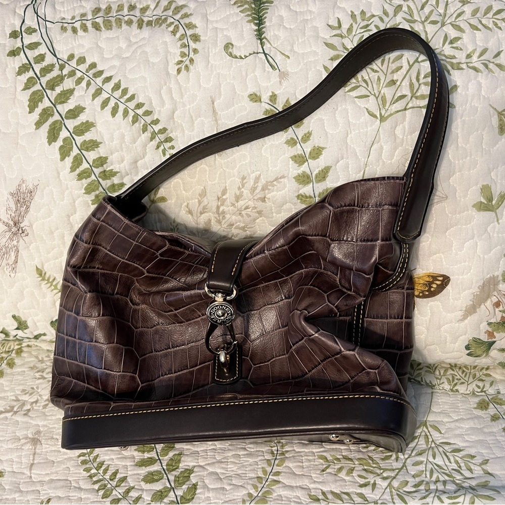 Dooney and Bourke gorgeous all leather embossed shoulder bag